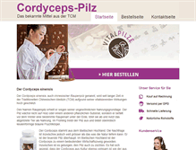 Tablet Screenshot of cordyceps-pilz.com
